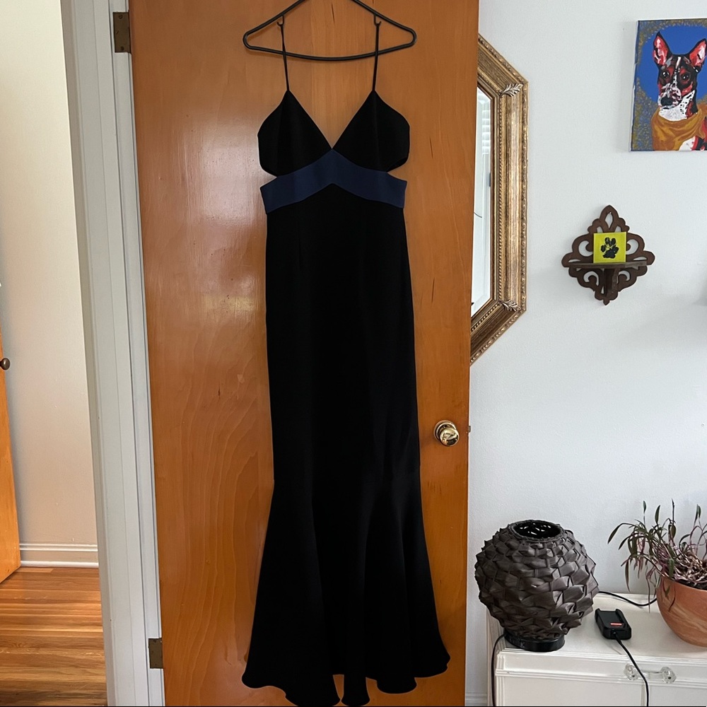 Rachel Zoe cutout evening gown dress